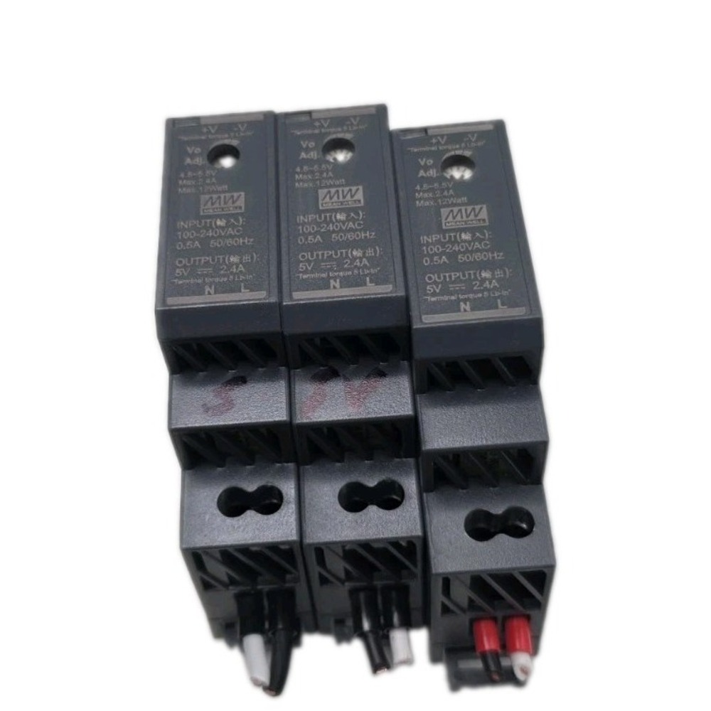 4pc HDR-15-5 Power Supply MEAN WELL IN 100-240VAC 0.5A 50/60Hz OUT 5V 2.4A
